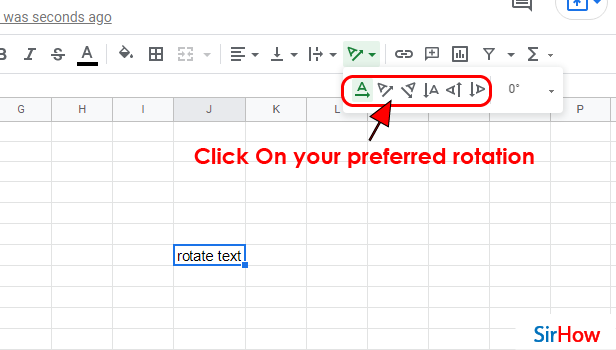 Image Title rotate text in google sheet step 4